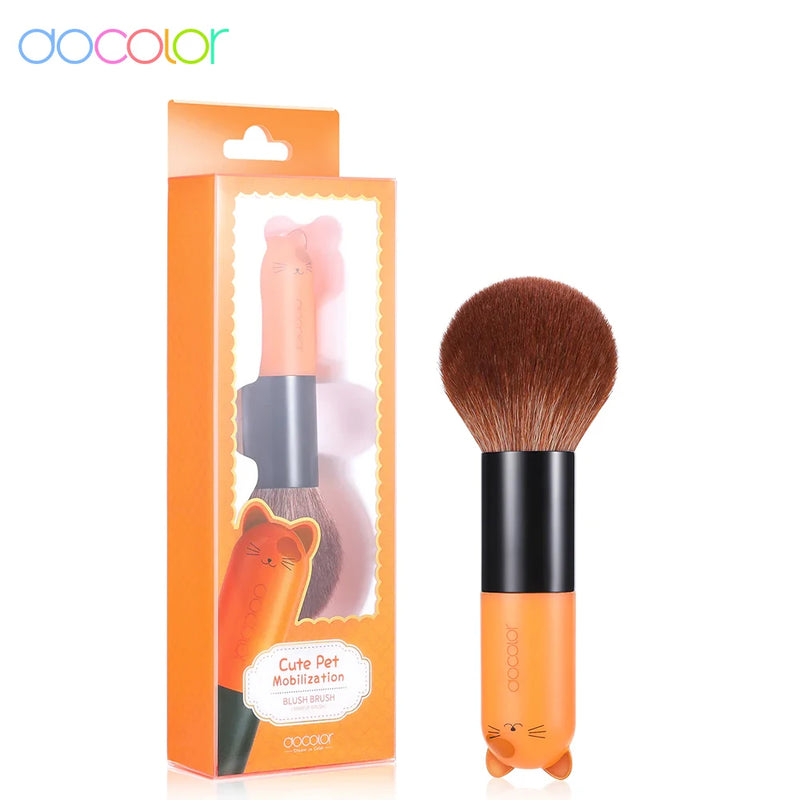 Pincel de Maquiagem PET Macio Blush Pó Base - Docolor Profissional