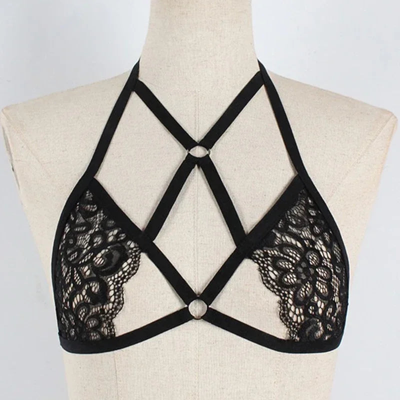 Sutiã de Renda Bralette Transparente Sexy